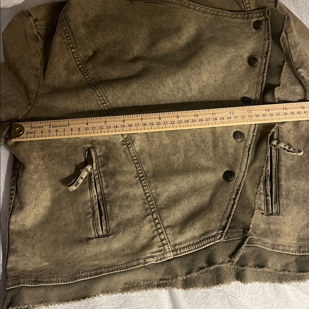 Free People Collapsing Twill Military Jacket - Tan - Picture 7 of 8